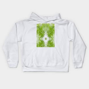 Green Spikes Pattern Design/ Line Pattern Designs/Floral Pattern Designs Kids Hoodie